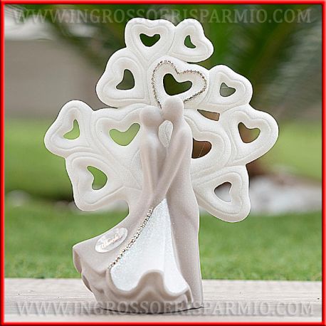 Statue Sposi Con Albero Bianco E Strass Bomboniere Matrimonio Doni Bomboniere Srl