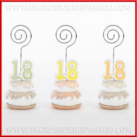 Segnaposto Memoclip Torta 18 Compleanno Idee Originali Doni Bomboniere Srl