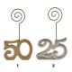 MEMOCLIP SEGNAPOSTO ORO O ARGENTO CON NUMERO 50 O 25 BOMBONIERE ANNIVERSARIO MATRIMONIO