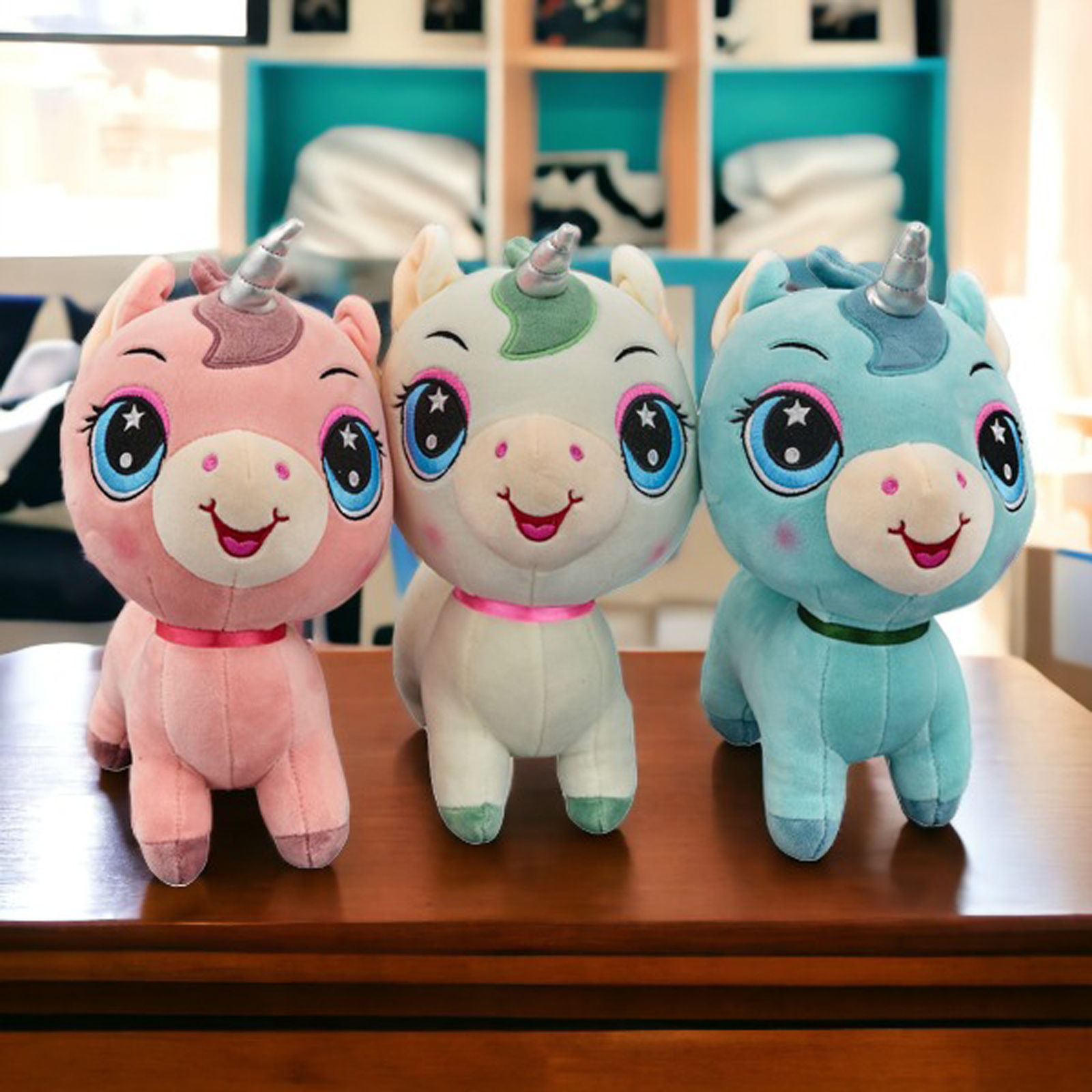 TENERO PELUCHE A FORMA DI UNICORNO Doni Bomboniere