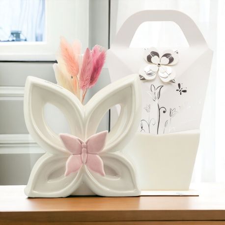 Bomboniera Segnaposto con Farfalla Rosa Orchidea Vendita Online