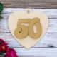 DECORAZIONI CUORE BOMBONIERE 50 ANNI MATRIMONIO LEGNETTI APPLICAZIONI COMPLEANNO ANNIVERSARIO