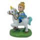 PICCOLO PRINCIPE MINIATURA IN RESINA CON CAVALLO PER BAMBINO