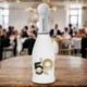 MINI BOTTIGLIE DI SPUMANTE CON SCRITTA 50 ANNIVERSARIO