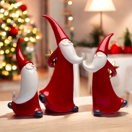 STATUINA DI BABBO NATALE CON CAPPELLO A PUNTA IL REGALO PERFETTO PER NATALE 2024