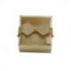 SCATOLA PORTACONFETTI TRASPARENTE ELEGANTE BEIGE CON FIOCCO