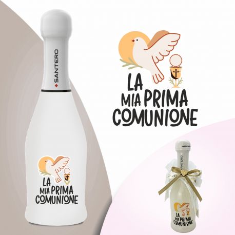 SPUMANTE EXTRA DRY SANTERO CON SCRITTA "LA MIA PRIMA COMUNIONE" 