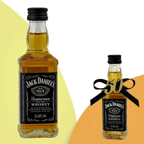 JACK DANIEL'S BOTTIGLIA MIGNON IDEA BOMBONIERA PER COMPLEANNI E MATRIMONI