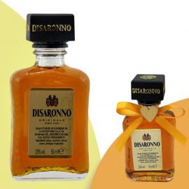 BOTTIGLIA LIQUORE MIGNON BOMBONIERA AMARETTO DI SARONNO