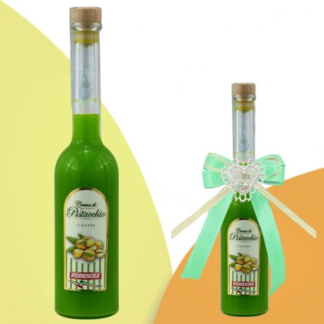 OMBONIERE MIGNON: LIQUORE ALLA CREMA DI PISTACCHIO ELEGANTE PER EVENTI SPECIALI"