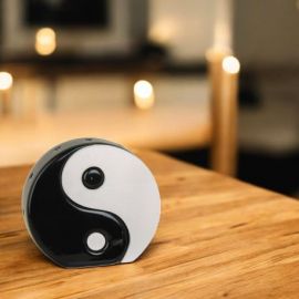 LAMPADA LED YIN YANG IN PORCELLANA IDEA ORIGINALE PER MATRIMONIO E ANNIVERSARIO