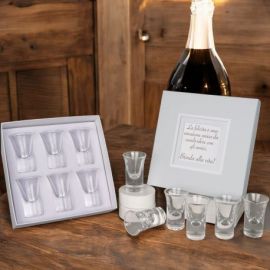 SET DI BOMBONIERE DA LIQUORE PER MATRIMONIO E ANNIVERSARIO