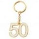 PORTACHIAVI PER ANNIVERSARIO 50° GADGET NOZZE ORO COMPLEANNO 50°