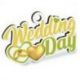 DECORAZIONE DA APPENDERE WEDDING DAY FEDI E CUORE