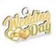 DECORAZIONE DA APPENDERE WEDDING DAY FEDI E CUORE