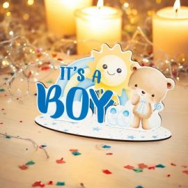 SCRITTA DA APPOGGIO IT'S A BOY BABYSHOWER MASCHIETTO