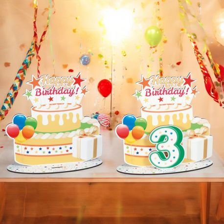 DECORAZIONE TORTA HAPPY BIRTHDAY CON PALLONCINI