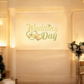 SCRITTA WEDDING DAY PER IL TUO MATRIMONIO