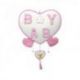 BOMBONIERA CUORE DECORATA BABY SHOWER FEMINUCCIA