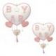 BOMBONIERA CUORE DECORATA BABY SHOWER FEMINUCCIA