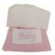 SACCHETTO PORTACONFETTI ROSA CON SCRITTA BABY