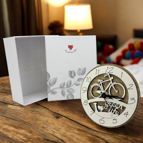 OROLOGIO CON BICICLETTA E SCRITTA BOMBONIERE SOLIDALI EVENTO