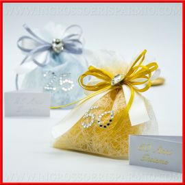 Confezione da 50 pz. Sacchettini portaconfetti in organza turchese cm.  12x16 a soli 15,19 € su Bomboniere Portaconfetti