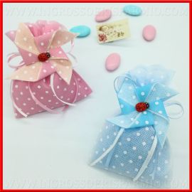 Confezione da 50 pz. Sacchettini portaconfetti bianchi, in organza cm.  12x16 a soli 15,19 € su Bomboniere Portaconfetti