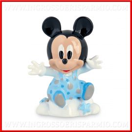 Due carillon Disney con snowglobe di differenti soggetti, resina